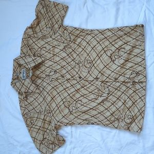 SPIRE Vintage Style Disco Textured Poly Funky Shirt